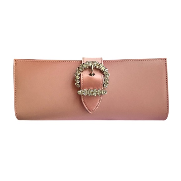 Jimmy Choo NWT Satin Pink Clutch - Picture 1 of 4